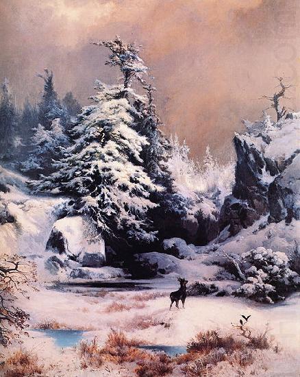 Thomas Moran Winter in the Rockies china oil painting image